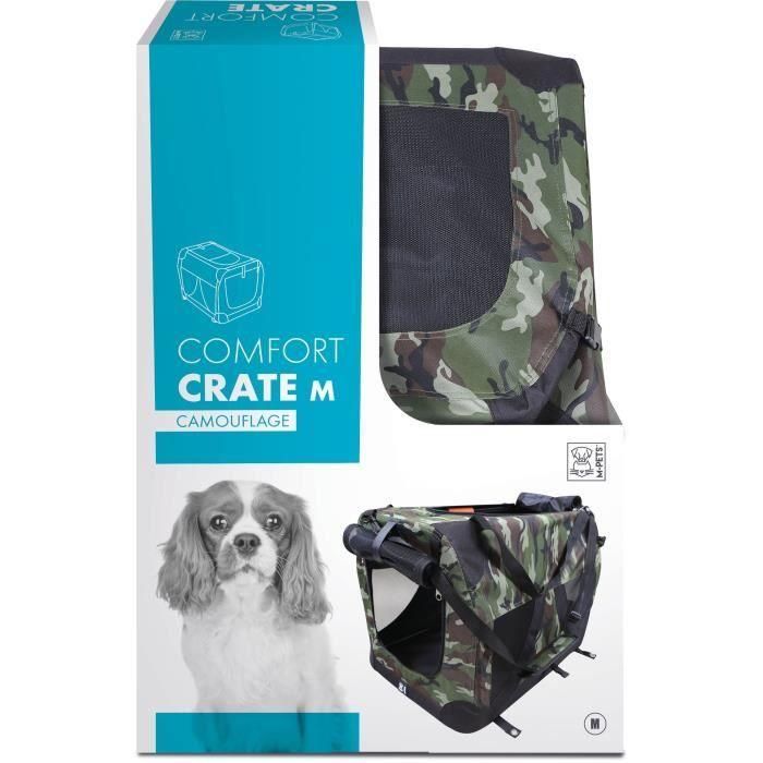 Caja de transporte - M PETS - COMFORT CRATE M - Camuflaje - Plegable - Estructura metálica - Rejillas de ventilación Caja de transporte - M PETS - COMFORT CRATE M - Camuflaje - Plegable - Estructura metálica - Rejillas de ventilación