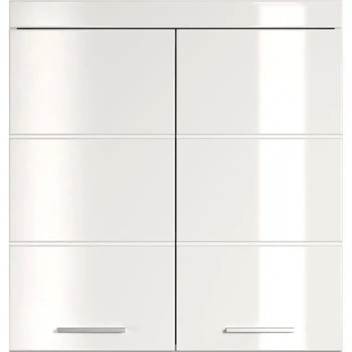 TRENDTEAM Mueble de Baño Alto AMANDA 2 Puertas L73 x P23 x H77 cm Blanco 2