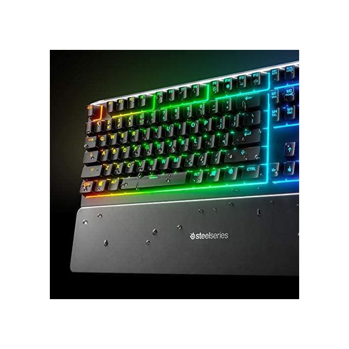 SteelSeries Apex 3 Teclado Gaming - Resistencia al Agua IP32, Iluminación RGB 10 Zonas, Switches Silenciosos, Reposa Muñecas Magnético, Español QWERTY - 64798 6