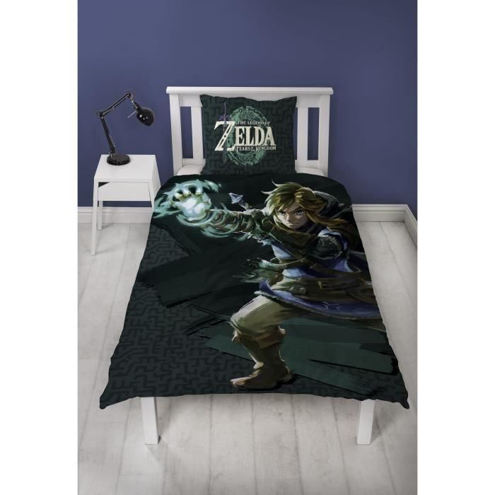 Juego de cama reversible - ZELDA - Microfibra - 1 funda nórdica 140 x 200 cm + 1 funda de almohada 63 x 63 cm 4 Juego de cama reversible - ZELDA - Microfibra - 1 funda nórdica 140 x 200 cm + 1 funda de almohada 63 x 63 cm 4