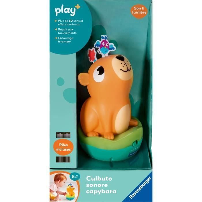 Ravensburger RAV12034019 Juguete PLAY+ Capybara con Sonido Caída para Bebés +6 meses Versión Francesa 3