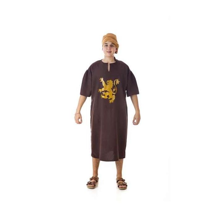 Disfraz adulto túnica medieval marrón león m-c talla l