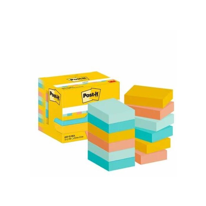 Taco Notas Post-It 653 Beachside 38X51 (Pack De 12) Taco Notas Post-It 653 Beachside 38X51 (Pack De 12)
