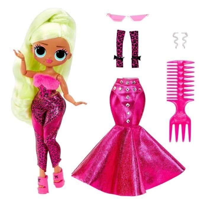 LOL Surprise OMG - Muñeca Fashion 24 cm - Neonlicious - 2 conjuntos con peine y complementos - A partir de 4 años 1