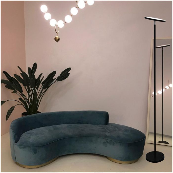 Lámpara de pie led dencel, 24 W, 3cct, dim, 2200 lm, negra, ø25 x 175 cm 4