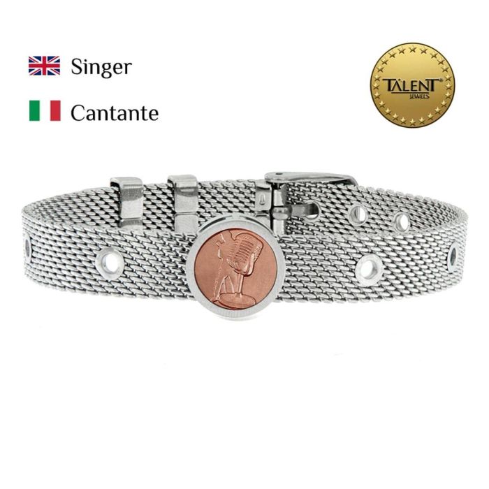 Pulsera Unisex Singer Talent Jewels TJA-4-02-02-1-235 Plateado 1 Pulsera Unisex Singer Talent Jewels TJA-4-02-02-1-235 Plateado 1