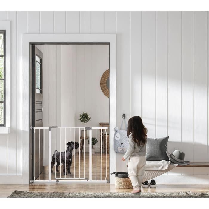 Barrera de seguridad - DREAMBABY - LIBERTY - 1 barrera + 2 extensiones - 126-132,5 cm - Blanco 4 Barrera de seguridad - DREAMBABY - LIBERTY - 1 barrera + 2 extensiones - 126-132,5 cm - Blanco 4