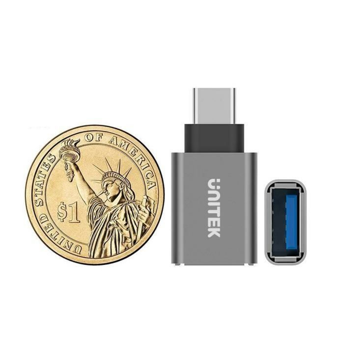 Adaptador USB-C a USB Unitek Y-A025CGY 1 Adaptador USB-C a USB Unitek Y-A025CGY 1