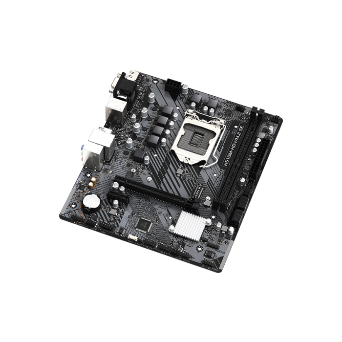 Placa ASRock H510M-Hdv/M.2 Se,Intel,1200,H470,2Ddr4,64Gb,Vga+Dvi+Hdmi,Gblan,4Sata3,6Usb3.2+M.2,Matx 2