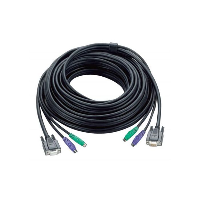 Aten 2L-1010P Cable PS/2 para video, teclado y ratón KVM 10 m Negro