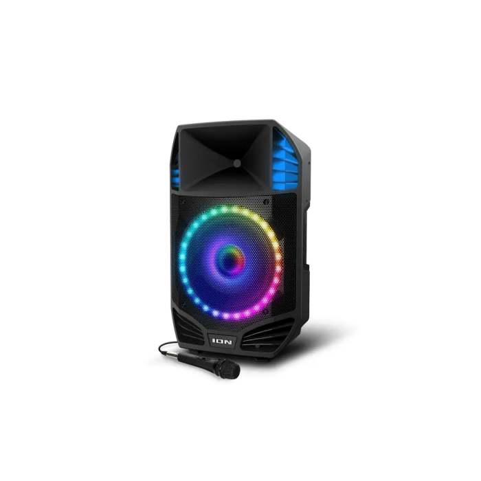 ION Sistema de Sonido Total Pa Prime Ion Biamplificado 500W Woofer 15" Bluetooth 5.0 Luces LED Ruedas 3
