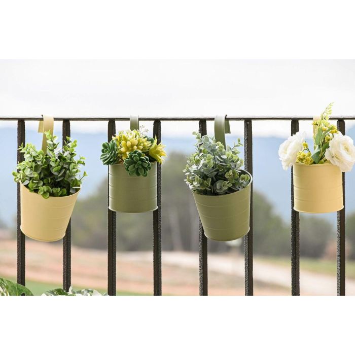 Macetero Shabby DKD Home Decor Amarillo Verde 14 x 23 x 14 cm (3 Unidades) 3 Macetero Shabby DKD Home Decor Amarillo Verde 14 x 23 x 14 cm (3 Unidades) 3