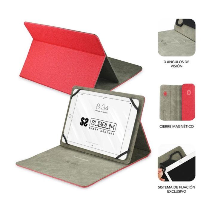 SUBBLIM Funda Stand Tablet Case 10,1" Red 1 SUBBLIM Funda Stand Tablet Case 10,1" Red 1
