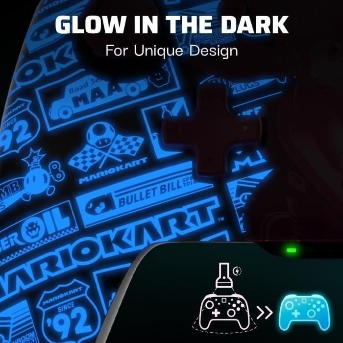 PDP - Mando inalámbrico Glow para Nintendo Switch y Switch OLED - Grand Prix Peach - Negro y rosa 2 PDP - Mando inalámbrico Glow para Nintendo Switch y Switch OLED - Grand Prix Peach - Negro y rosa 2