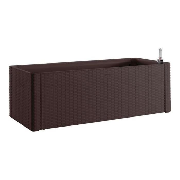 STEFANPLAST Caja de flores rectangular natural Delux - 100x43xH33cm - 90 + 6,5L en la reserva - Moka 1 STEFANPLAST Caja de flores rectangular natural Delux - 100x43xH33cm - 90 + 6,5L en la reserva - Moka 1
