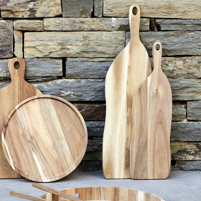 Home Deco Factory Tabla Servir Madera Acacia Cocktail 50x15x1.5 cm 5