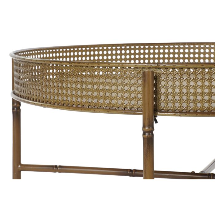 DKD Home Decor Mesa Centro Balines Metal 80x80x38 cm 2