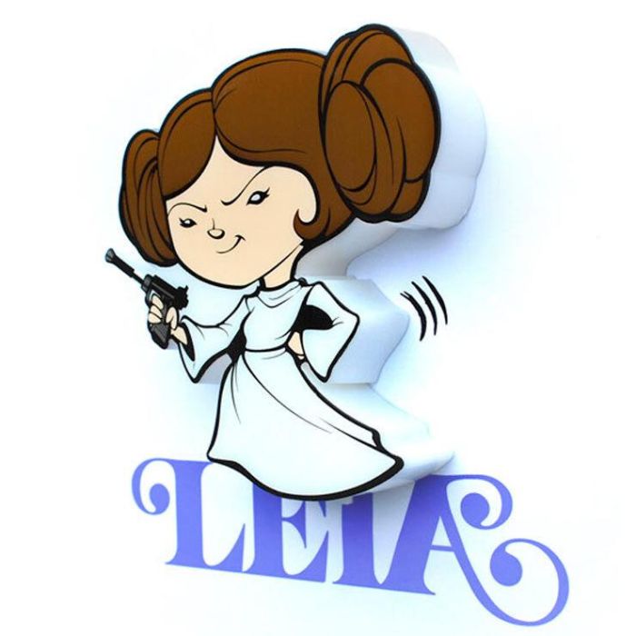 3D LIGHT FX Lámpara 3D LED Mini Leia Star Wars, Inalámbrica y Segura al Tacto 1