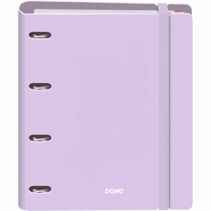 Dohe Carpeta Anillas Mixtas 4x35 mm A4 100H 5x5 mm 90 gr Polyfoam Morado Pastel con 4 Separadores
