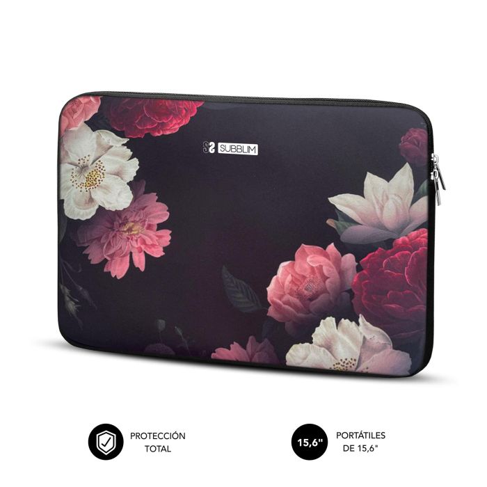 Subblim Neoprene Trendy Sleeve 15,6" Flowers SUBLS-SKIN151 1