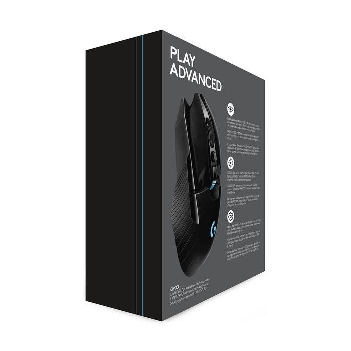 Logitech G903 LIGHTSPEED Gaming Mouse with HERO 25K sensor, RF Wireless, Lithium Polymer (LiPo) 18 Logitech G903 LIGHTSPEED Gaming Mouse with HERO 25K sensor, RF Wireless, Lithium Polymer (LiPo) 18