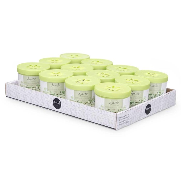 Ambientador de gel Jazmin 190 g Acorde 8x7.8x8 cm verde (24 Unidades) 2 Ambientador de gel Jazmin 190 g Acorde 8x7.8x8 cm verde (24 Unidades) 2