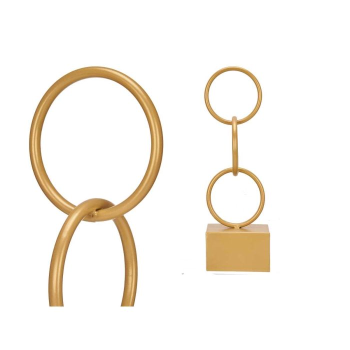 Giftdecor Figura Aros Oro Pequeño 12.5 x 40.5 x 12.5 cm (Set de 10) 2 Giftdecor Figura Aros Oro Pequeño 12.5 x 40.5 x 12.5 cm (Set de 10) 2