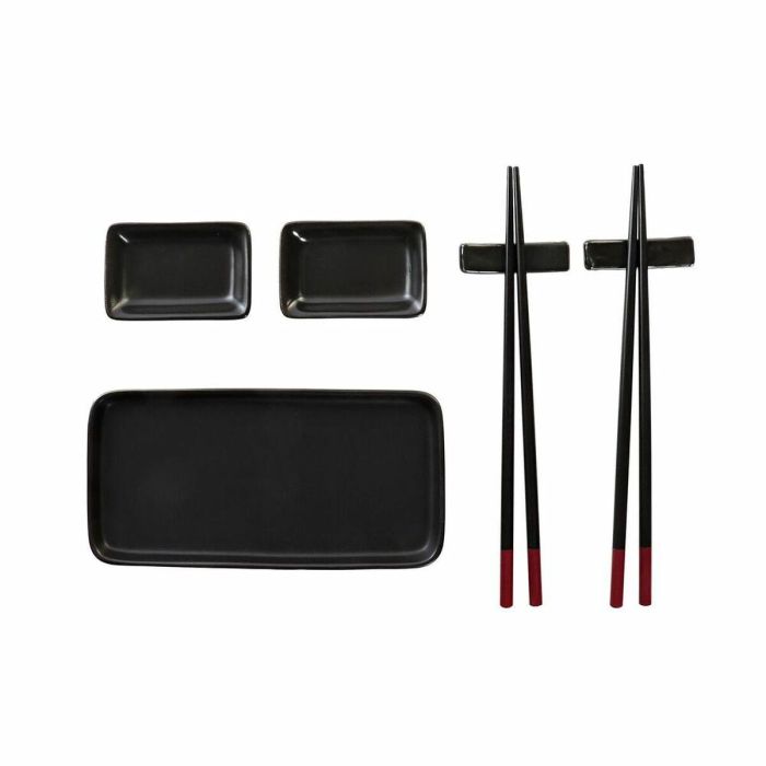 Set de Sushi DKD Home Decor Negro Bambú Gres (31,3 x 19,3 x 2,7 cm) Set de Sushi DKD Home Decor Negro Bambú Gres (31,3 x 19,3 x 2,7 cm)