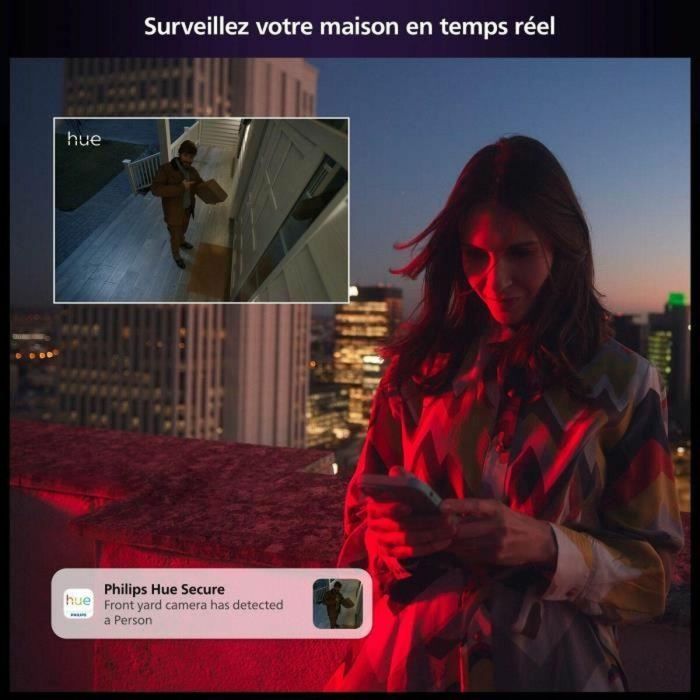 Philips Hue AUC1717288493816 Cámara Inalámbrica Segura HD 1080P Interior o Exterior Control con App Blanca 10 Philips Hue AUC1717288493816 Cámara Inalámbrica Segura HD 1080P Interior o Exterior Control con App Blanca 10