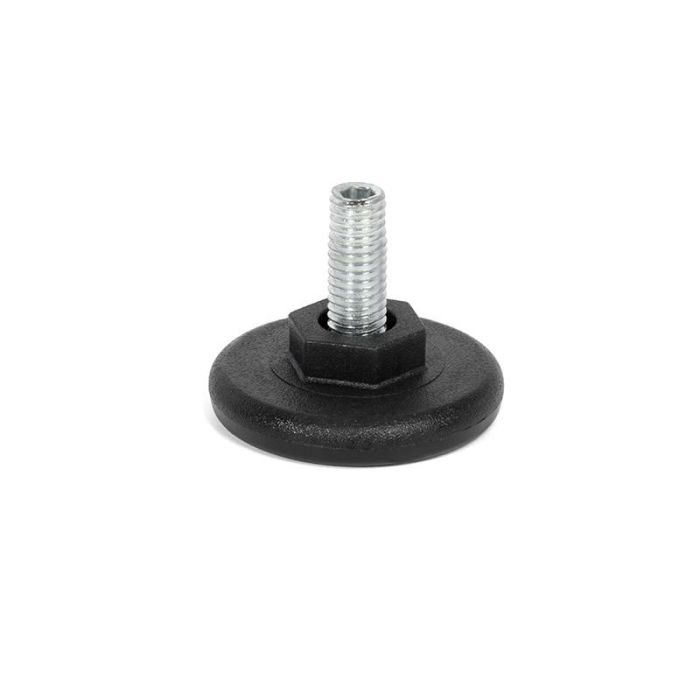 HERRAJES ALK Pie Nivelador Nuba Ø40 M8X18 Negro con Huella Allen 4mm y Tuerca Hexagonal D17 HERRAJES ALK Pie Nivelador Nuba Ø40 M8X18 Negro con Huella Allen 4mm y Tuerca Hexagonal D17