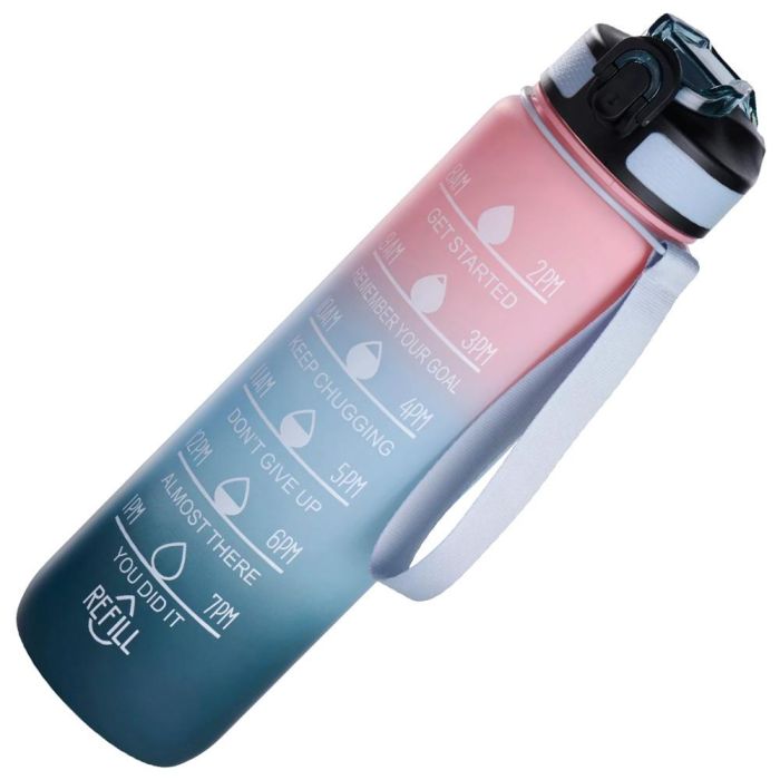 Day Botella Motivacional 900 Ml Con Marcador De Tiempo Ideal Para Hidratacion Diaria