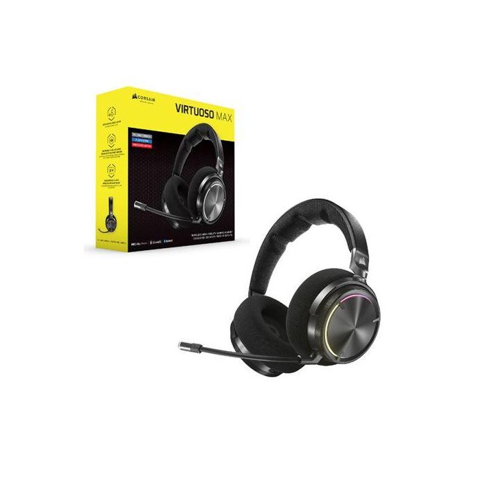 Auriculares Corsair Virtuoso Max Wireless Negro CA-9011372-WW 1 Auriculares Corsair Virtuoso Max Wireless Negro CA-9011372-WW 1