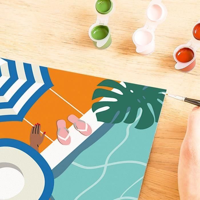 CreArt 24x30 cm Pool Time, Adulto, Pintar por números, 25523, Ravensburger 5 CreArt 24x30 cm Pool Time, Adulto, Pintar por números, 25523, Ravensburger 5