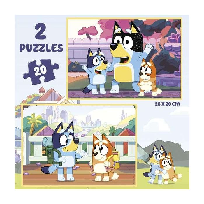 Puzzle 2x20 piezas bluey en maletin 3 Puzzle 2x20 piezas bluey en maletin 3