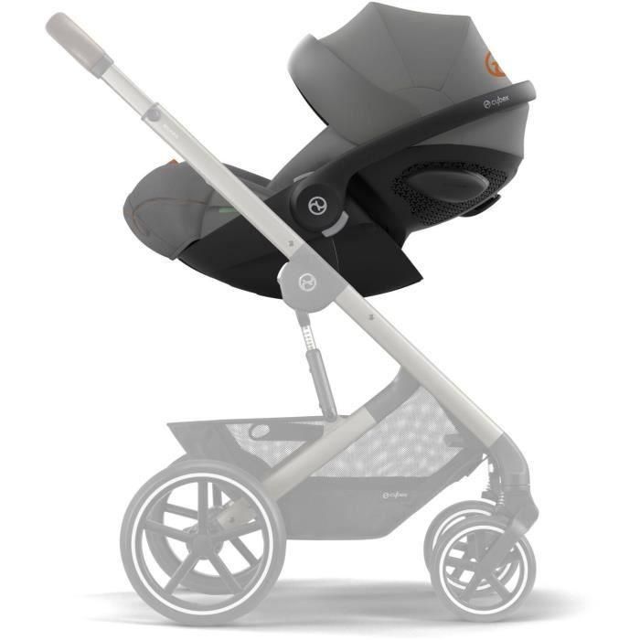 Silla de coche para bebé Cloud G CYBEX i-Size - Reclinable - Tejido transpirable - Homologación avión - Negro Luna 4