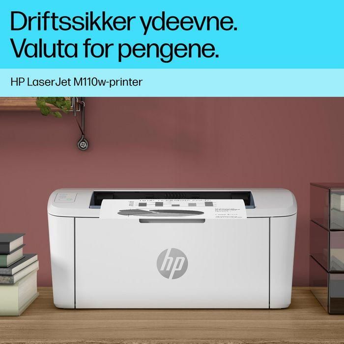 HP LaserJet M110w Impresora Láser Compacta y Eficiente, Impresión Rápida y Profesional para Espacios Reducidos