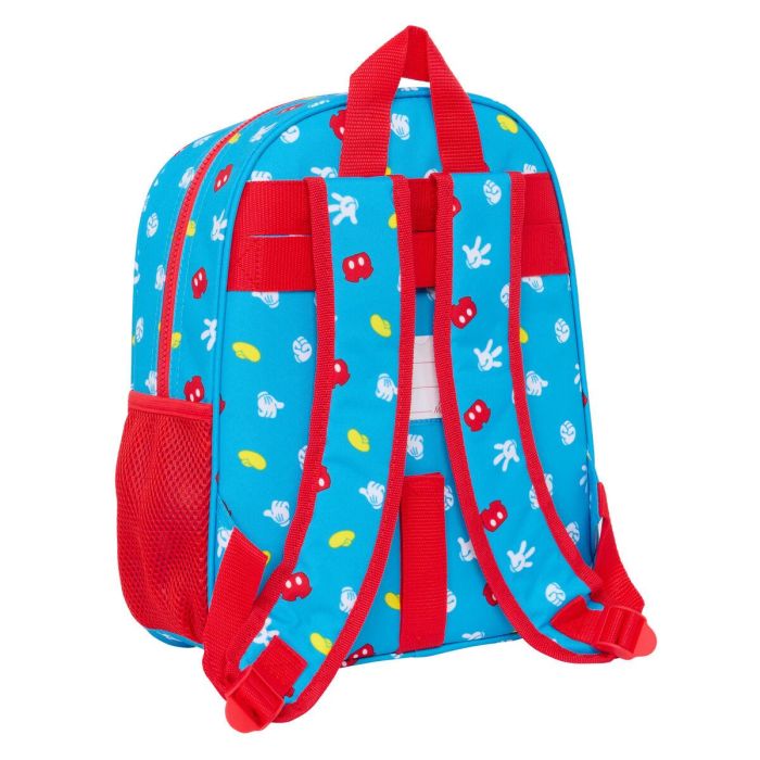 Mochila Escolar Mickey Mouse Clubhouse Fantastic Azul Rojo 28 x 34 x 10 cm 2