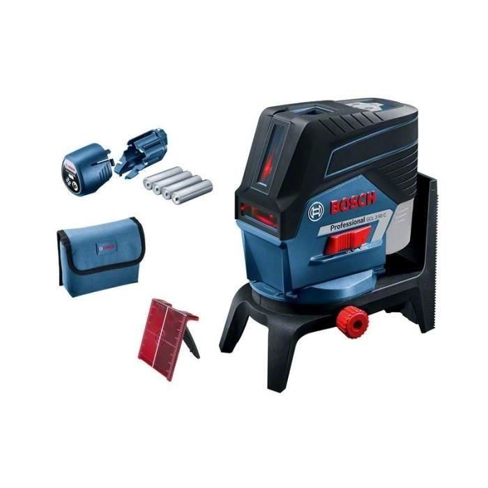 Bosch Professional GCL 2-50 C RM2 Láser Combinado Punto y Línea Bluetooth Control Remoto, 50m Alcance, Dual Power 12V/AA, L-Boxx Ready