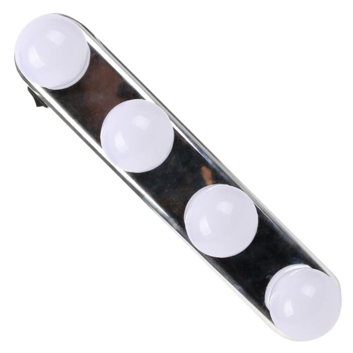 Cosmetic Club Barra Luminosa Led Con Ventosas 4 Bombillas Tipo Hollywood Pilas AA 30,5x6,5 cm 0 Cosmetic Club Barra Luminosa Led Con Ventosas 4 Bombillas Tipo Hollywood Pilas AA 30,5x6,5 cm 0