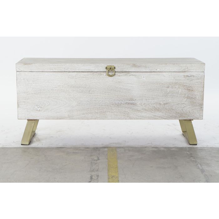 Baul Moderno DKD Home Decor Blanco Dorado 40 x 52 x 116 cm 6 Baul Moderno DKD Home Decor Blanco Dorado 40 x 52 x 116 cm 6