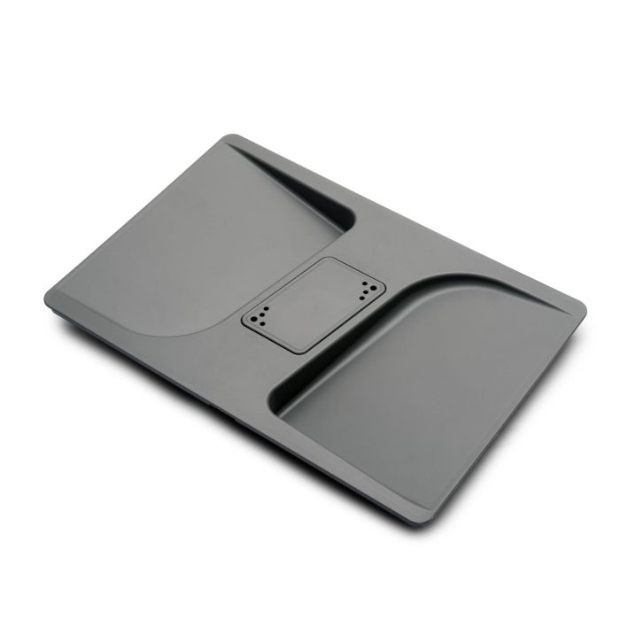 Emuca Contenedores para cajón de cocina Recycle con tapa anti olores, Altura 266, 3x15litros, 2x7litros, Plástico gris antracita 2