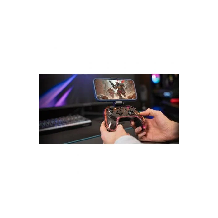 Mars Gaming Gamepad MGP-BT2 Inalámbrico Bluetooth, Mando Dual Shock con Soporte Smartphone, RGB Neón, Compatible PS4, PC, Android, iOS, Switch - 10 Horas Batería 4