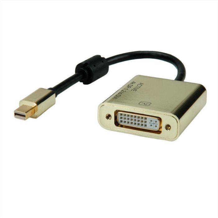 ROLINE GOLD 4K Mini DisplayPort-DVI Adapter Aktiv v1.2mini DP ST - DVI BU 0 ROLINE GOLD 4K Mini DisplayPort-DVI Adapter Aktiv v1.2mini DP ST - DVI BU 0