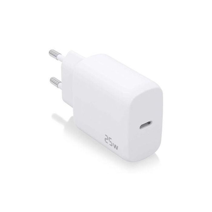 Aisens Cargador USB-C PD3.0 25W con Tecnología Power Delivery para móviles, cámaras y tablets, Blanco