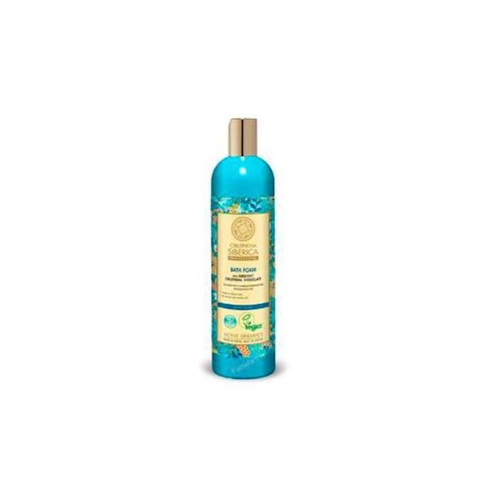 Natura Siberica Oblepikha Espuma de Baño Energizante 550ml con Espino Amarillo, Arándano y Menta Orgánica, Vegano