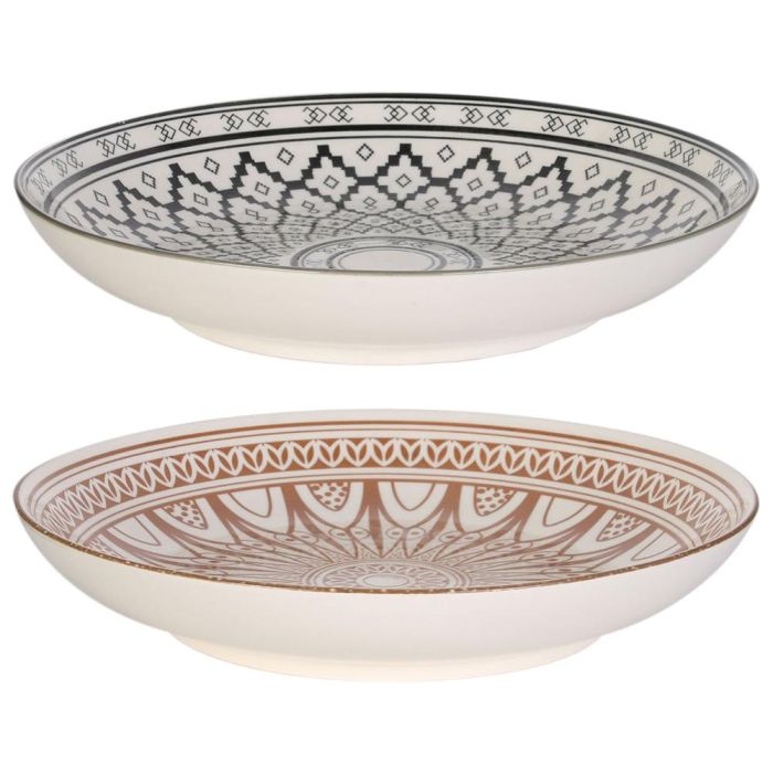 Home Deco Factory Plato Mirage Ø 25.5 cm x 4.5 cm Colección Oriental Estampado Interior 2