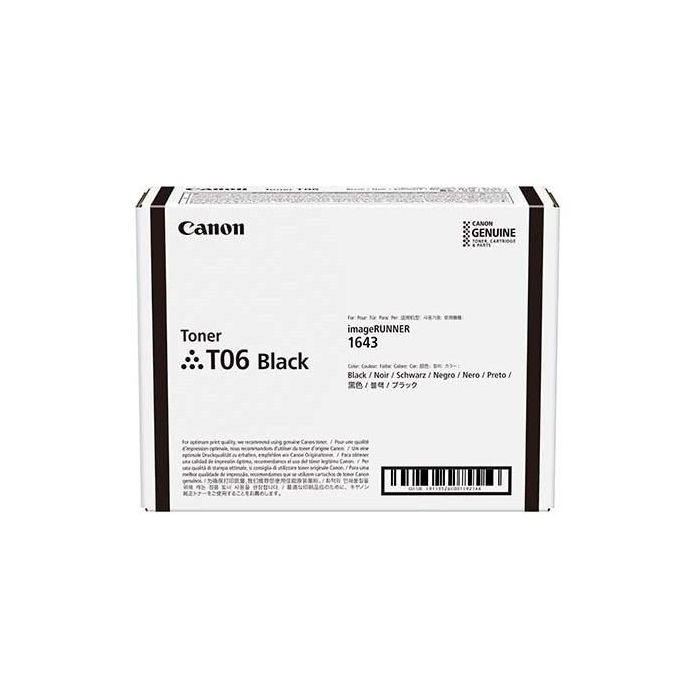 CANON Toner negro T06 para Ir 1643i 1643iF 1643Ip SENSYS X 1643P 3526C002