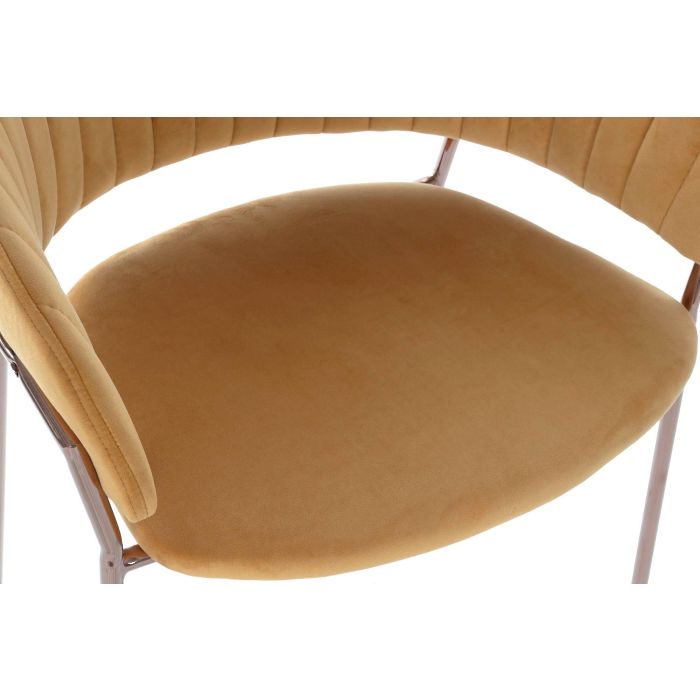 DKD Home Decor Silla Naranja Dorado 53 x 74 x 58 cm (2 Unidades) 1