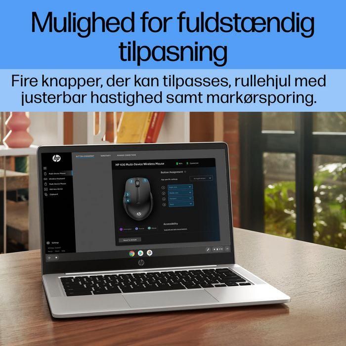 HP 430 Ratón Inalámbrico Multi-Dispositivo Personalizable Ergonómico Sensor Multi-Superficie 21