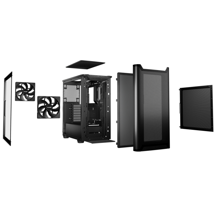 be quiet! PURE BASE 501 Airflow Window Midi Tower PC Negro ATX con Ventana Lateral, Panel de Acero y USB-C 3 be quiet! PURE BASE 501 Airflow Window Midi Tower PC Negro ATX con Ventana Lateral, Panel de Acero y USB-C 3